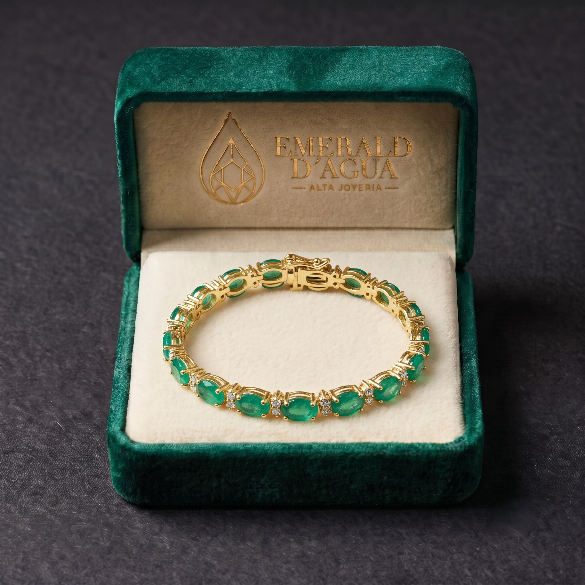 Pulsera Tenis Emerald D'Agua