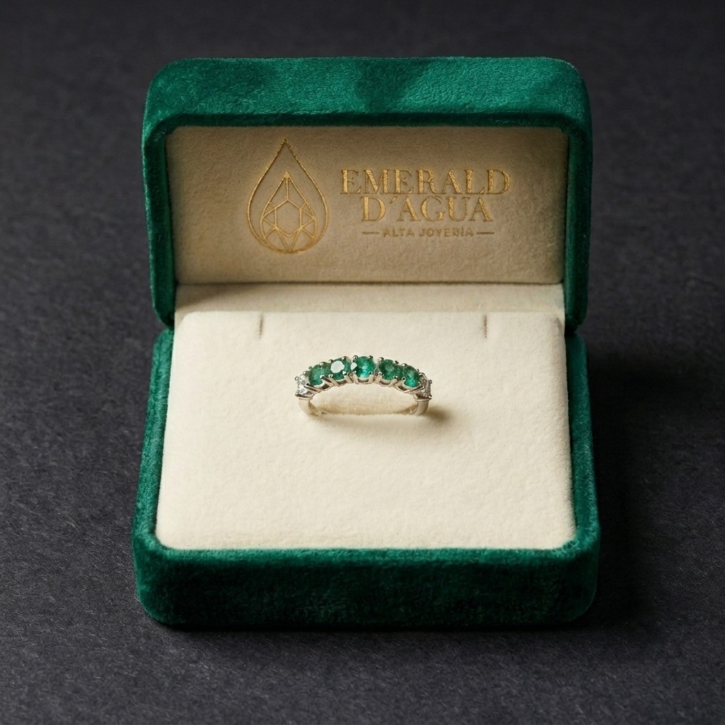 Anillo Eternidad Esmeralda